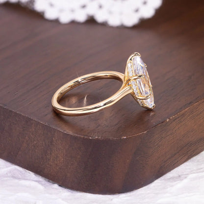 MuShan Designer Jewelry 925 Sterling Silver Ring VVS Moissanite Bespoke Ring for Spouse 18K Gold Plated MST Patent Jewellery