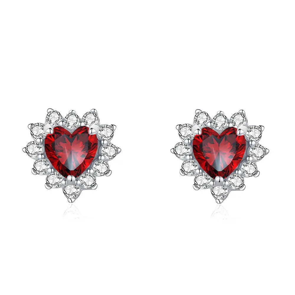 MuShan Jewelry 925 Sterling Silver Stud Earrings Dangle High Carbon Diamond Classic Luxury Women Earring Fine Jewelry