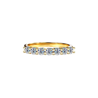 MuShan Designer Jewelry 925 Sterling Silver Ring VVS Moissanite Gift Ring for Spouse 18K Gold Plated MST Patent Fine Jewellery