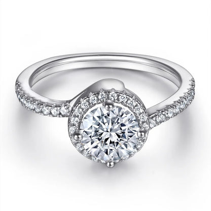 MuShan Jewelry 925 Sterling Silver Rings Bands Engagement Ring 7A Cubic Zirconia Delicate Premium Anniversary  Women Gift