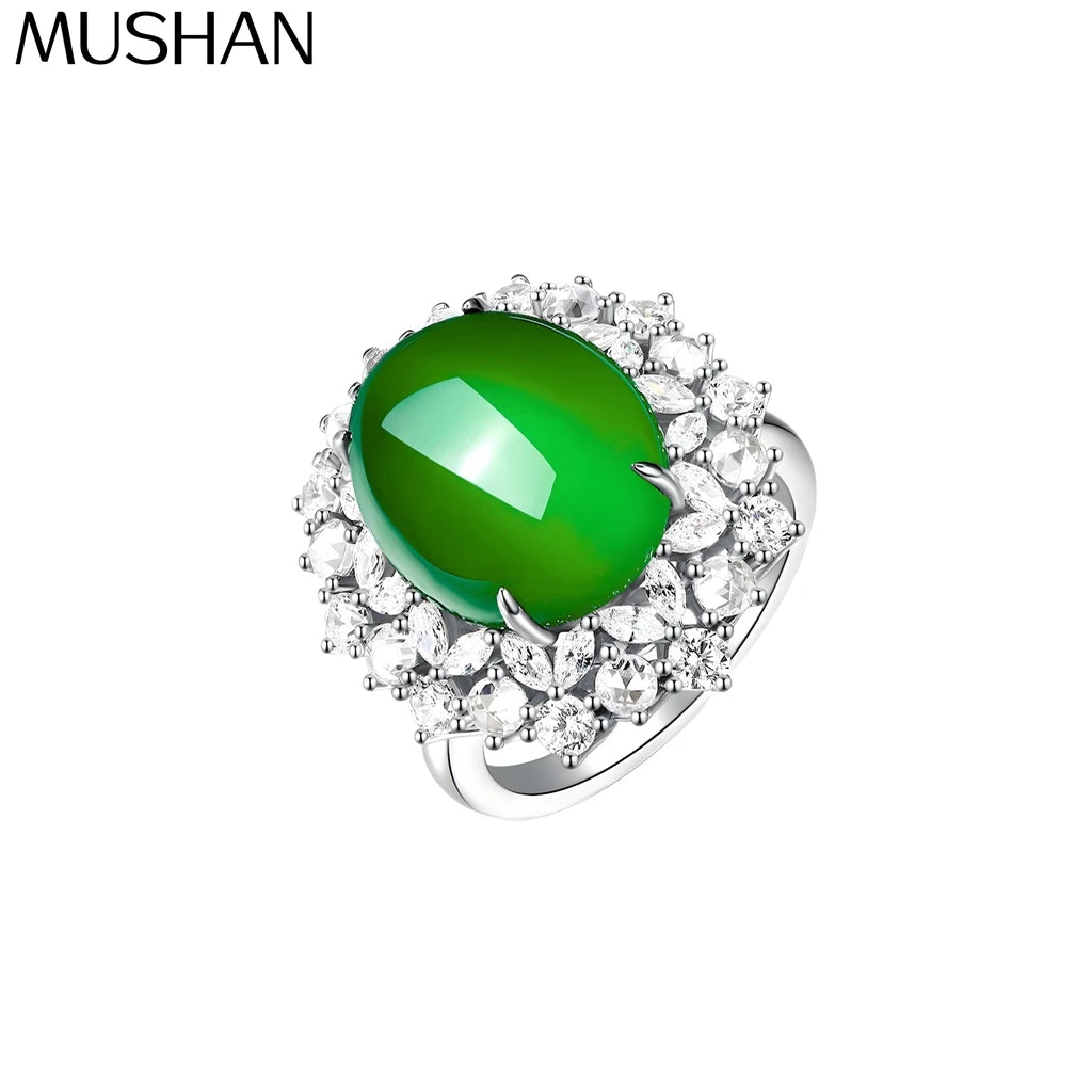 MuShan Jewelry 925 Sterling Silver Ring 5A CZ Gemstones HCD Gemstones Designer Bridal 925 Sterling Silver Ring Accessories