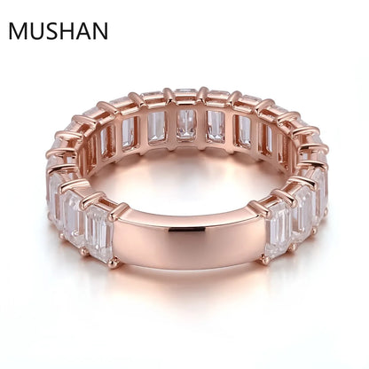 MUSHAN Luxury Custom 14K 18K Gold Rings Band Jewelry With Moissanite Diamond Lab Grown Gemstones Diamond Wedding Ring For Women