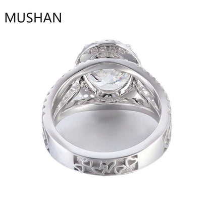 MUSHAN Luxury Custom 14K 18K Gold Rings Band Jewelry With Moissanite Diamond Lab Grown Gemstones Diamond Wedding Ring For Women