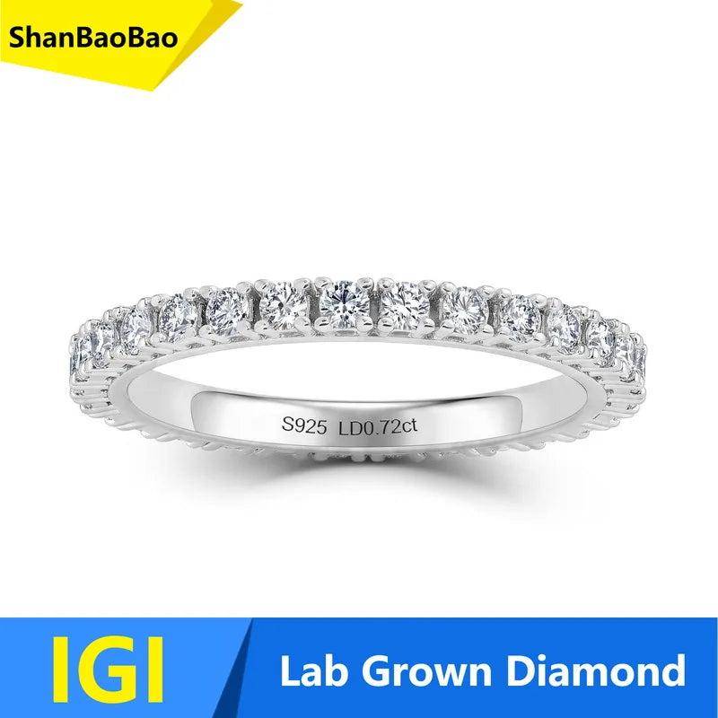 MUSHAN Custom Luxury Diamond Rings Jewelry IGI Certificated for Women 925 Sterling Silver Lab Grown Diamond Ring Band HPHT CVD