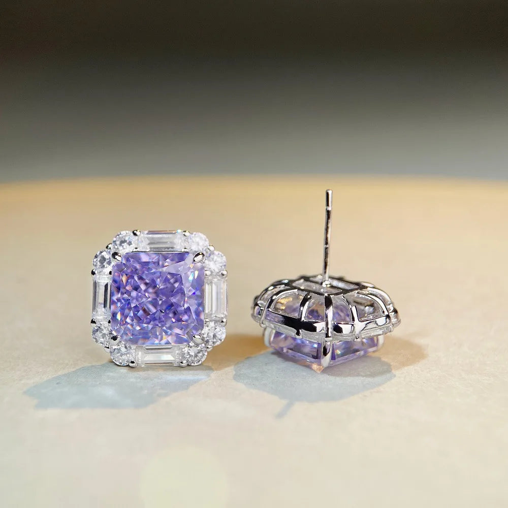 MuShan Brand Jewelry 925 Sterling Silver Earrings Zircon 7A Grade Dangle Casual Ladies 18K Gold Plated Fine Jewelry Earring
