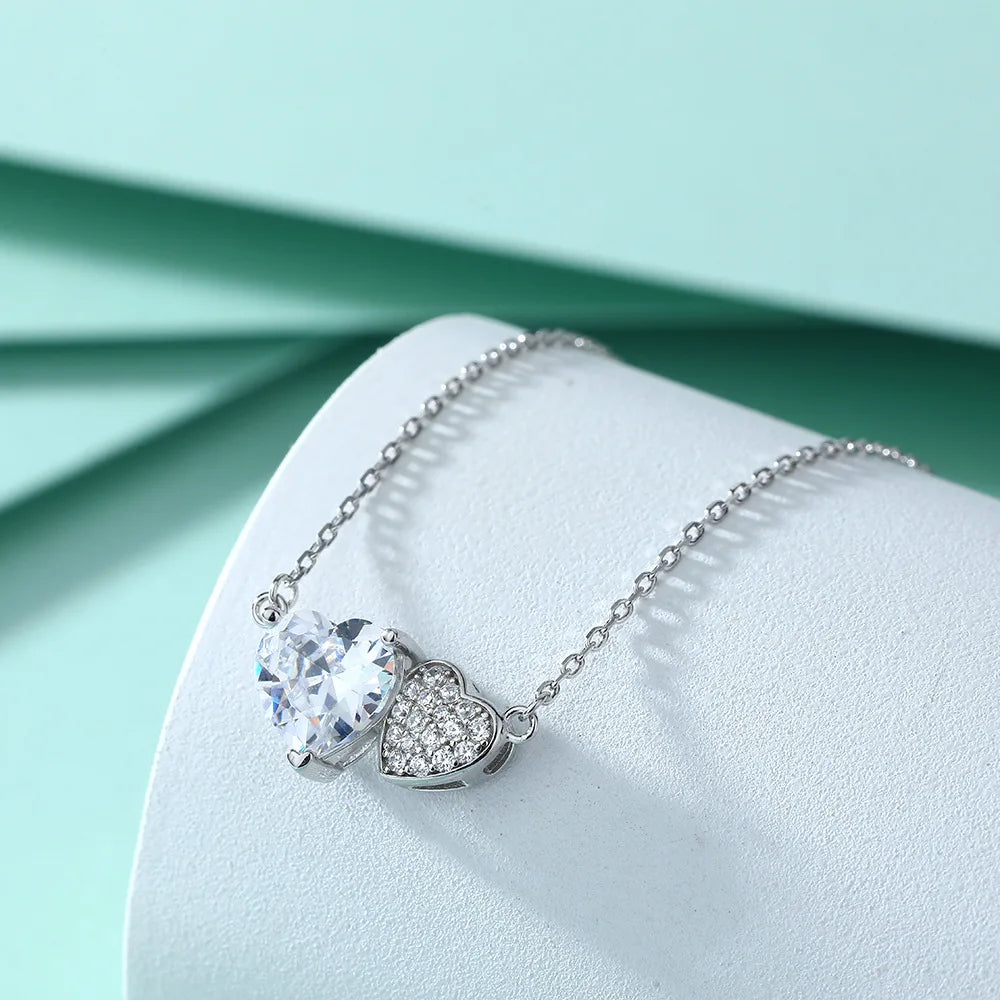 MuShan Brand Jewelry 925 Sterling Silver Necklace Zircon 7A Modern Evening for Ladies Real Gold Plated Premium Jewelry Penda