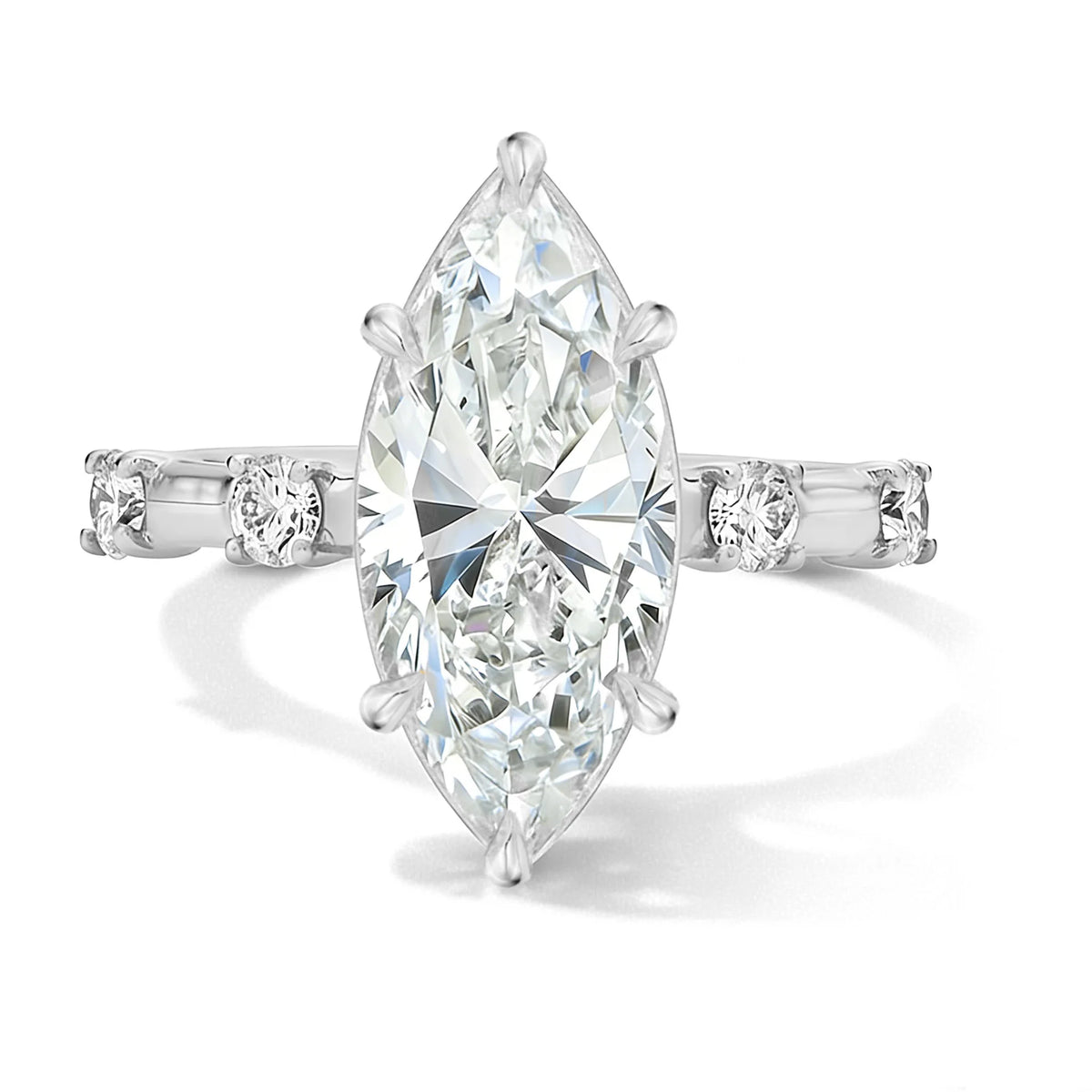 MUSHAN Custom Jewelry 925 Sterling Silver Ring Moissanite D Color VVS Fine Lustrous Radiant Handcrafted Rings Diamond Accessorie