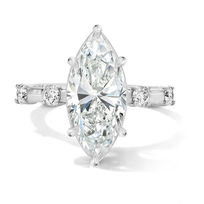 MUSHAN Custom Jewelry 925 Sterling Silver Ring Moissanite D Color VVS Fine Lustrous Radiant Handcrafted Rings Diamond Accessorie