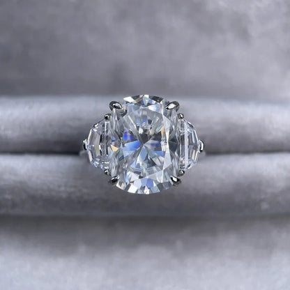 MuShan Brand Jewelry 925 Sterling Silver Ring VVS Moissanite Date Night Ring for Friend 18K Gold Plated MST Patent Jewellery
