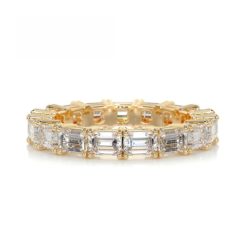 MuShan Brand Jewelry 925 Sterling Silver Ring GRA Certificate Moissanite Ring Women Real 18K Gold Plated MST Patent GRA Rings