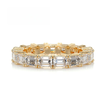 MuShan Brand Jewelry 925 Sterling Silver Ring GRA Certificate Moissanite Ring Women Real 18K Gold Plated MST Patent GRA Rings