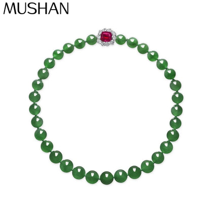MuShan Jewelry 925 Sterling Silver Necklace 5A CZ Gemstones Luxury High Carbon Diamond 925 Sterling Silver Pendant Accessories