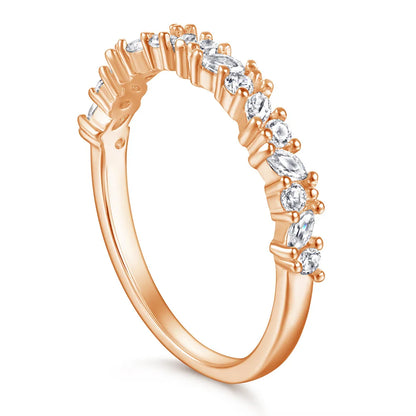 MuShan Jewelry 925 Sterling Silver Rings Bands Engagement Ring 5A Cubic Zirconia  Her Valentine Anniversary  Women Gift
