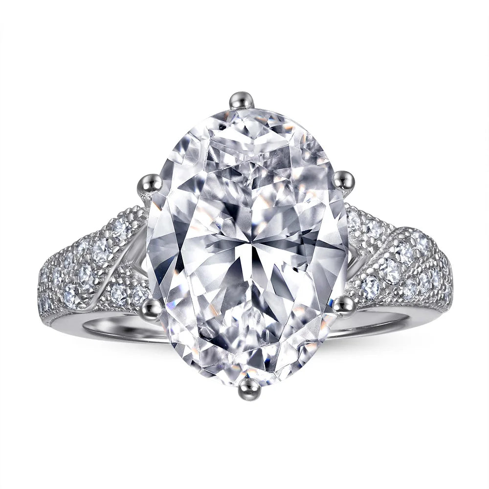 MuShan Jewelry 925 Sterling Silver Romantic Engagement Ring 7A Cubic Zirconia Valentine Delicate Anniversary  Women Gift