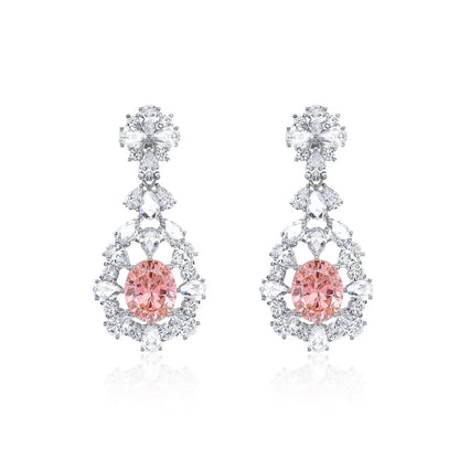 MuShan Jewelry 925 Sterling Silver Earring HCD Diamond HCD Gemstones Luxury Timeless 925 Sterling Silver Earrings Accessories