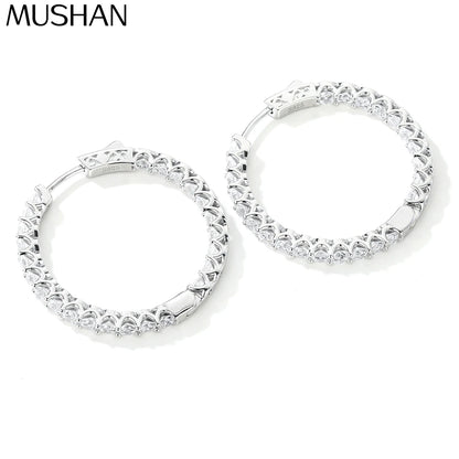 MuShan Jewelry 925 Sterling Silver Earring Designer High Carbon Gemstones 5A CZ Gemstones 925 Sterling Silver Studs Accessories