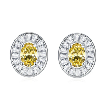 MuShan Jewelry 925 Sterling Silver Stud Earrings Dangle HCD Diamonds Minimalist Best Friend Gift Women Earring Fine Jewelry