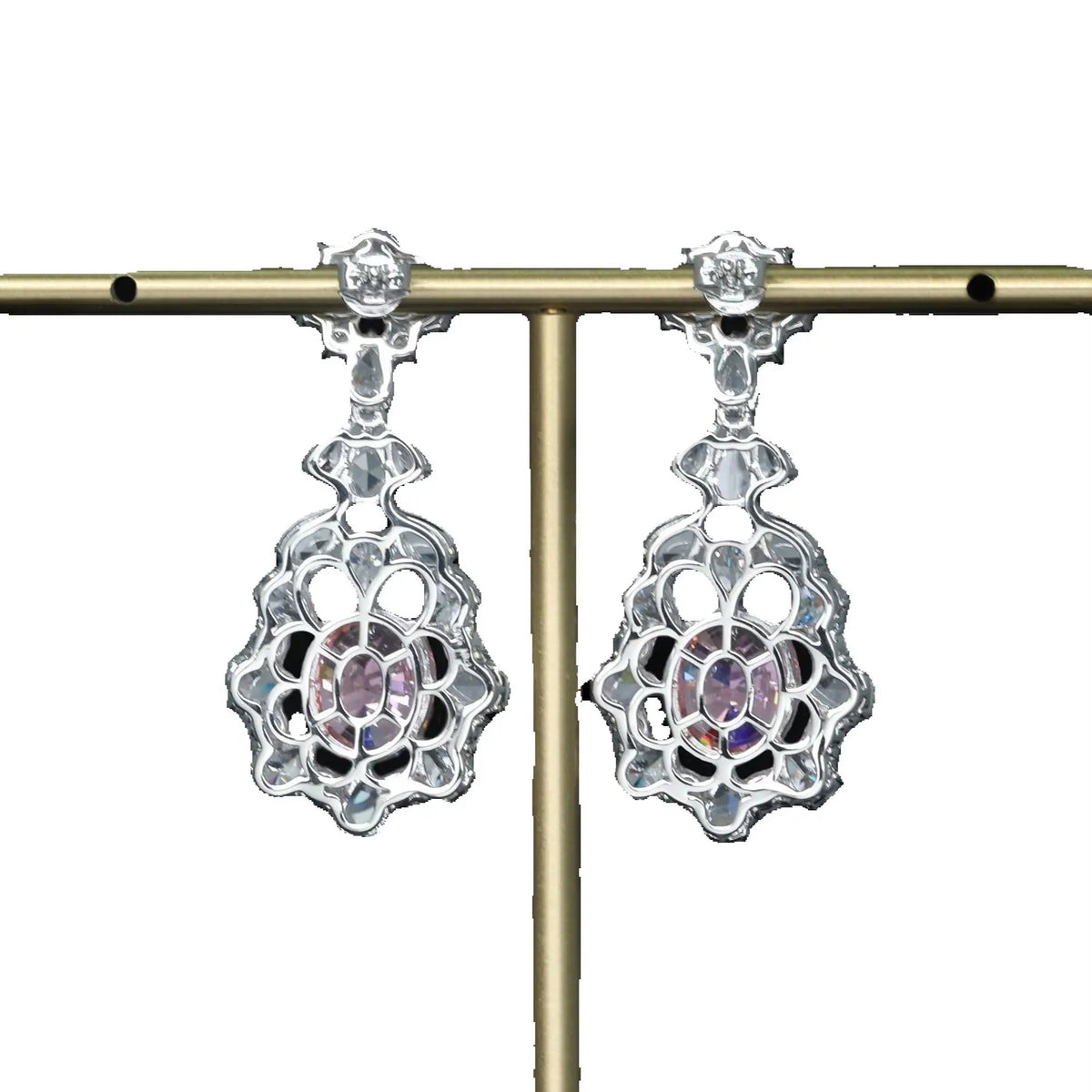 MuShan Jewelry 925 Sterling Silver Earring HCD Diamond HCD Gemstones Luxury Timeless 925 Sterling Silver Earrings Accessories