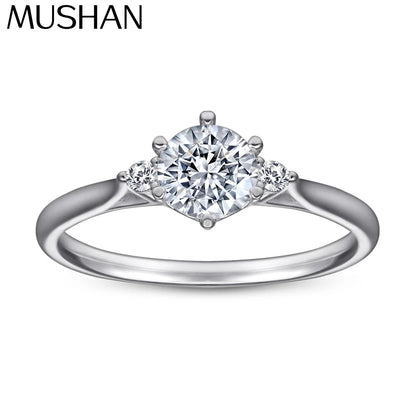 MuShan Jewelry 925 Sterling Silver Rings Bands Engagement Ring 7A Cubic Zirconia  Women Valentine Rings Bands  Women Gift