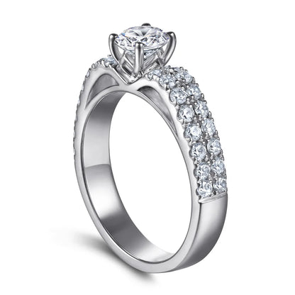 MuShan Jewelry 925 Sterling Silver Ring Wedding Band High Carbon Diamond Boho Style Statement Jewelry Women Rings Fine Jewelry
