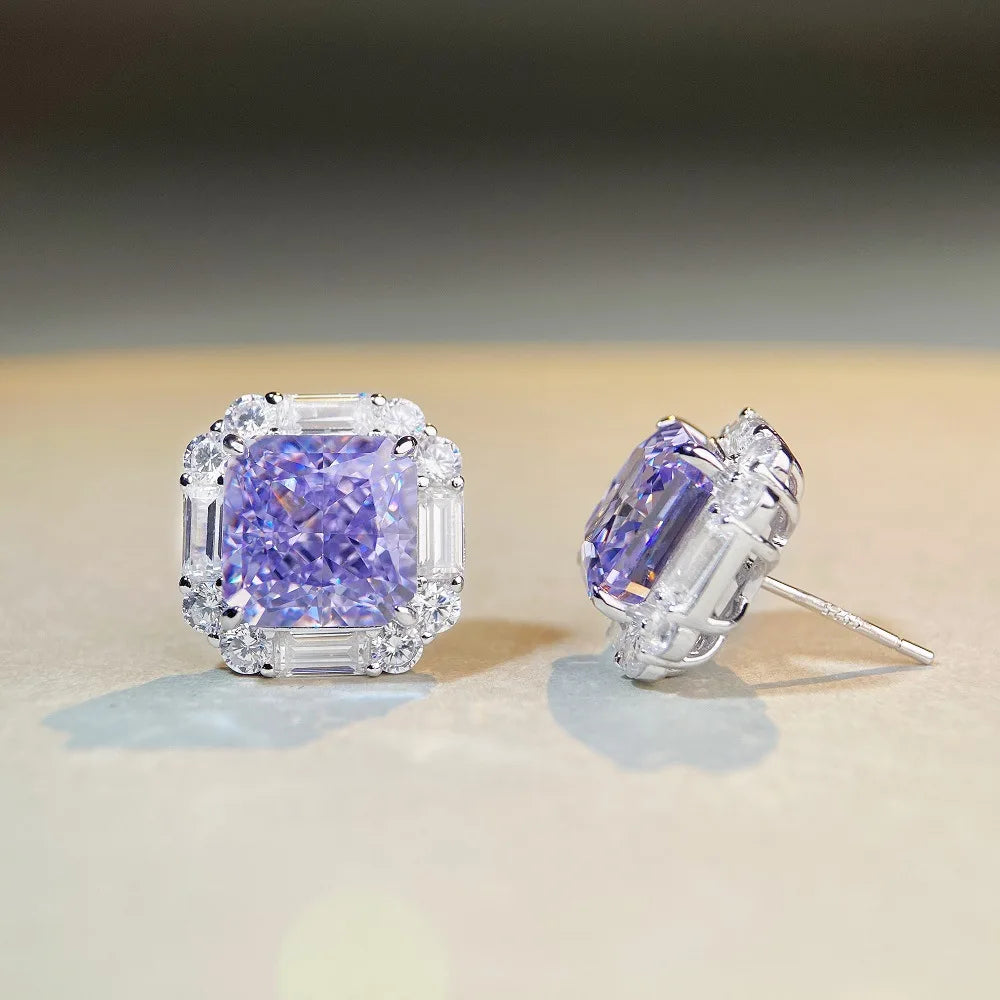 MuShan Brand Jewelry 925 Sterling Silver Earrings Zircon 7A Grade Dangle Casual Ladies 18K Gold Plated Fine Jewelry Earring