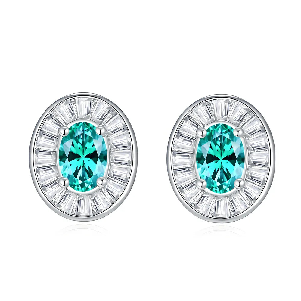 MuShan Jewelry 925 Sterling Silver Stud Earrings Dangle HCD Diamonds Minimalist Best Friend Gift Women Earring Fine Jewelry