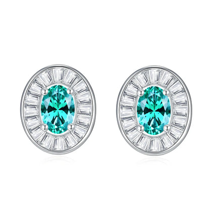 MuShan Jewelry 925 Sterling Silver Stud Earrings Dangle HCD Diamonds Minimalist Best Friend Gift Women Earring Fine Jewelry