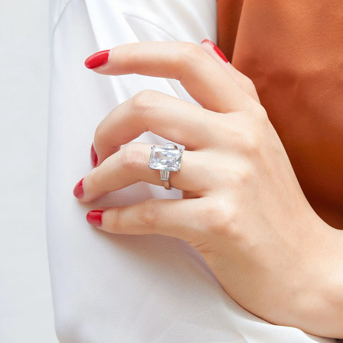 MuShan Jewelry 925 Sterling Silver Rings Bands Engagement Ring 7A Cubic Zirconia Vintage Delicate Anniversary  Women Gift