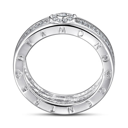 MuShan Jewelry 925 Sterling Silver Rings Bands Engagement Ring 7A Cubic Zirconia Elegant Delicate Anniversary  Women Gift
