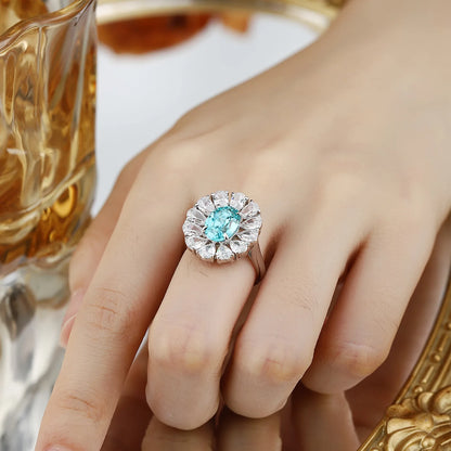 MUSHAN Bespoke Jewelry 925 Sterling Silver Ring Lab Red Sapphire Cushion Engagement Ring for Women 18K Gold Plated Classic Ring
