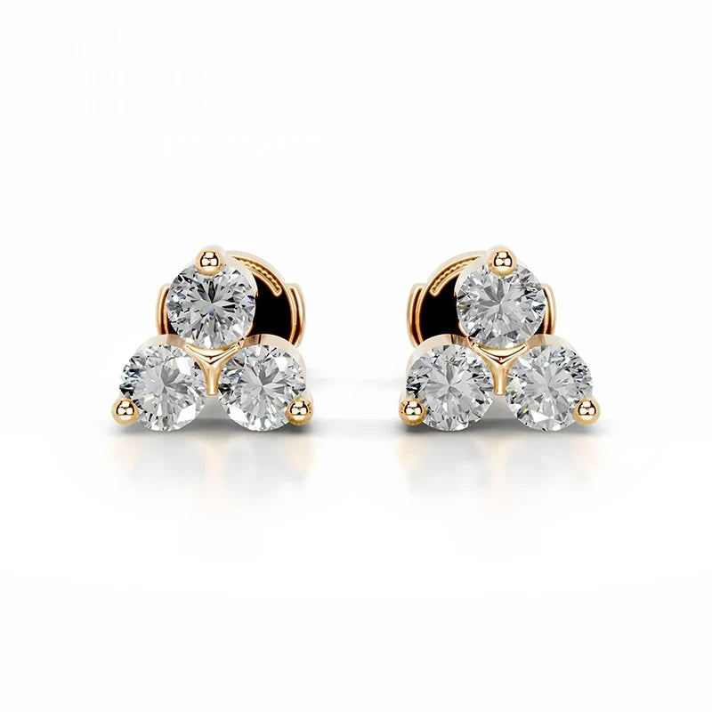 MUSHAN Bespoke Luxury Jewelry 925 Sterling Silver Stud Earrings D Color VVS1 Moissanite Diamond Earrings for Women MST Patent