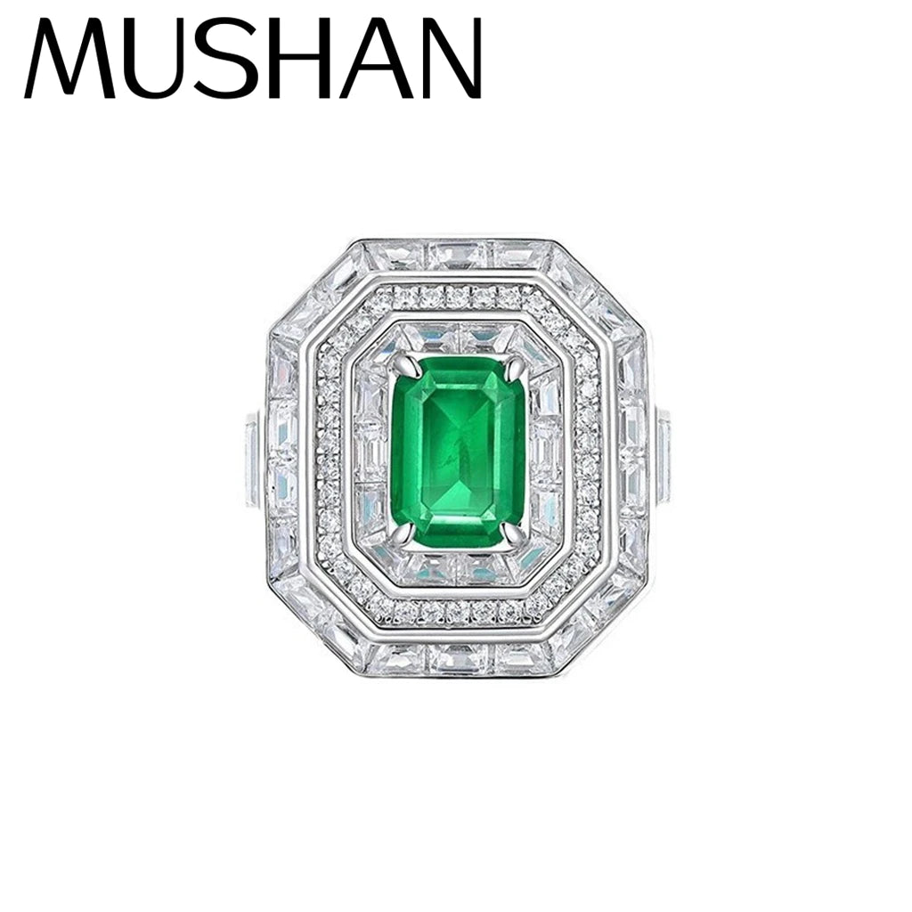 MuShan Jewelry 925 Sterling Silver Statement Cluster Earrings 7A Cubic Zirconia for Her Earring Anniversary for Women Gift