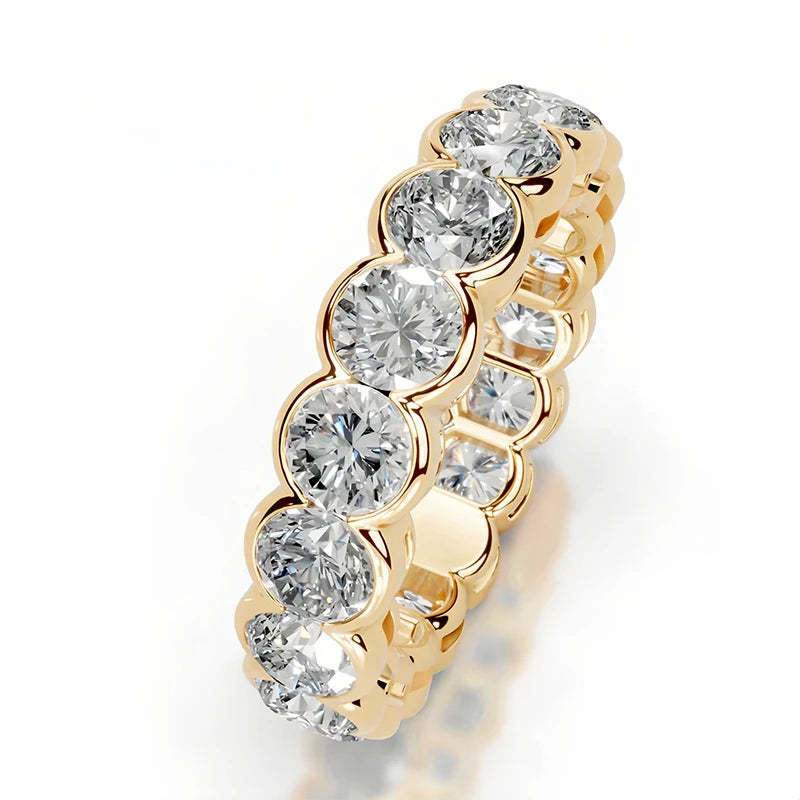MuShan Brand Jewelry 925 Sterling Silver Ring GRA Certificate Moissanite Ring Women Real 18K Gold Plated MST Patent GRA Rings