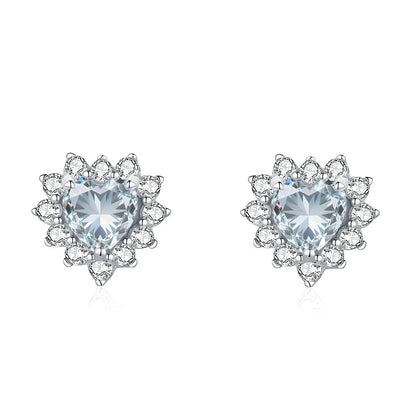 MuShan Jewelry 925 Sterling Silver Stud Earrings Dangle High Carbon Diamond Classic Luxury Women Earring Fine Jewelry