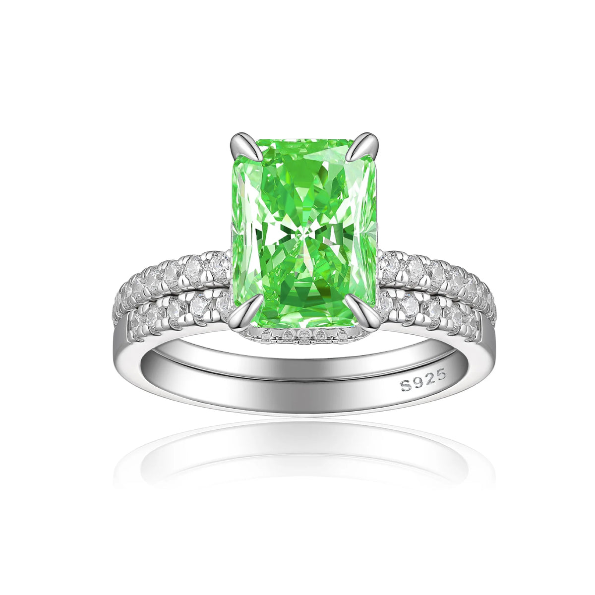 MuShan Luxury Jewelry 925 Sterling Silver Ring Cubic Zirconia 7A Oval Romantic for Her Rhodium Plated Fine Jewelry Rings