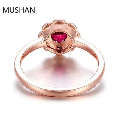MUSHAN Luxury Custom 14K 18K Gold Rings Band Jewelry With Moissanite Diamond Lab Grown Gemstones Diamond Wedding Ring For Women