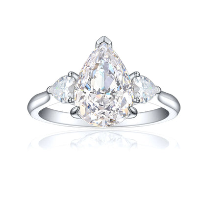 MuShan Jewelry 925 Sterling Silver Ring Wedding Band High Carbon Diamond Engagement Party Trendy Style Women Rings Fine Jewelry