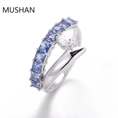 MUSHAN Luxury Custom 14K 18K Gold Rings Band Jewelry With Moissanite Diamond Lab Grown Gemstones Diamond Wedding Ring For Women