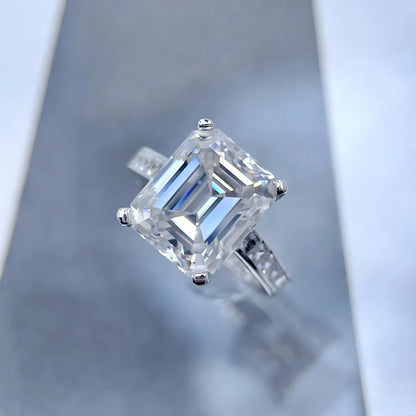 MUSHAN Luxury Jewelry925 Sterling Silver Ring VVS Moissanite Present Ring for Her 18K Gold Plated MST Patent Fine Jewellery