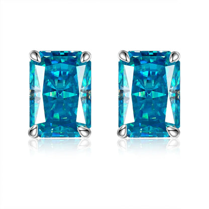 MUSHAN Brand Jewelry 925 Sterling Silver Stud Earrings 7ct 8*10 Ice Flower Gemstones Women Earrings Stud Fine Jewelry Accessory