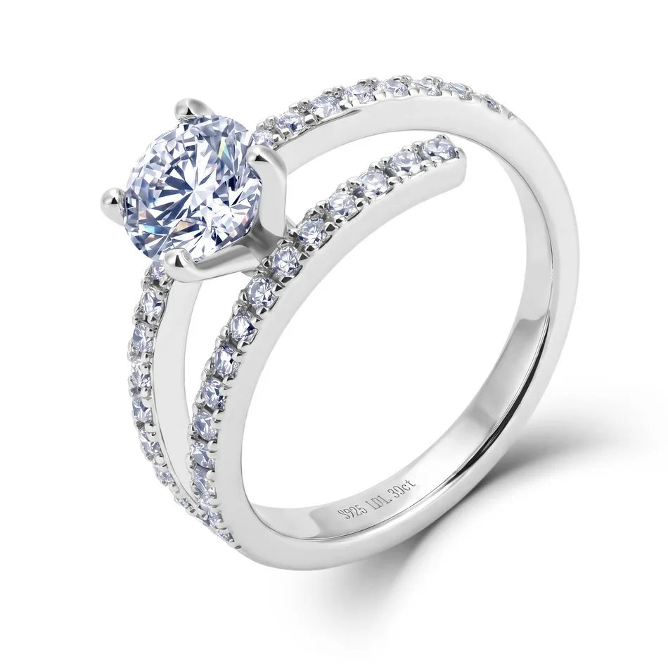MUSHAN Custom Luxury Diamond Rings Jewelry IGI Certificated for Women 925 Sterling Silver Lab Grown Diamond Ring Band HPHT CVD