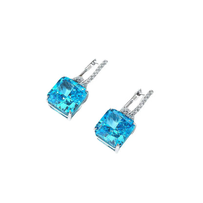 MuShan Jewelry 925 Sterling Silver Earring Designer High Carbon Diamond 5A CZ Gemstones 925 Sterling Silver Earrings Accessories