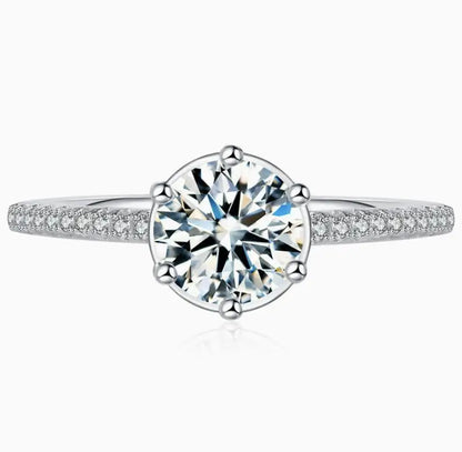 MUSHAN Jewelry 925 Sterling Silver Rings For Women Moissanite Diamond Wedding Ring Bands With GRA Certificate Fine Jewelry