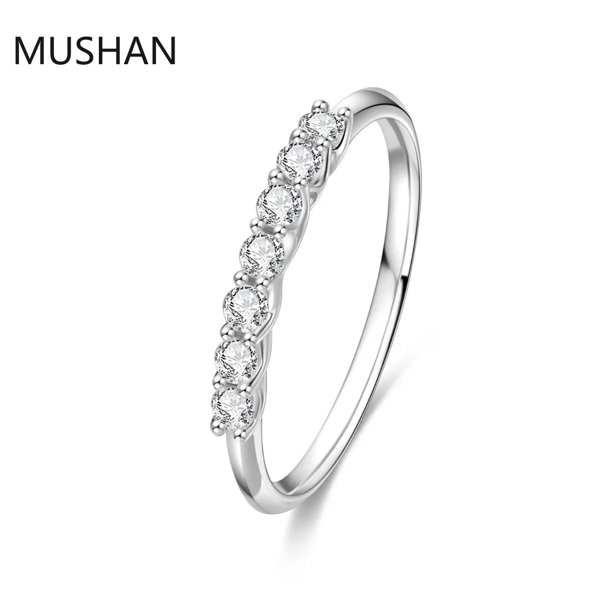 MUSHAN Luxury Custom 14K 18K Gold Rings Band Jewelry With Moissanite Diamond Lab Grown Gemstones Diamond Wedding Ring For Women