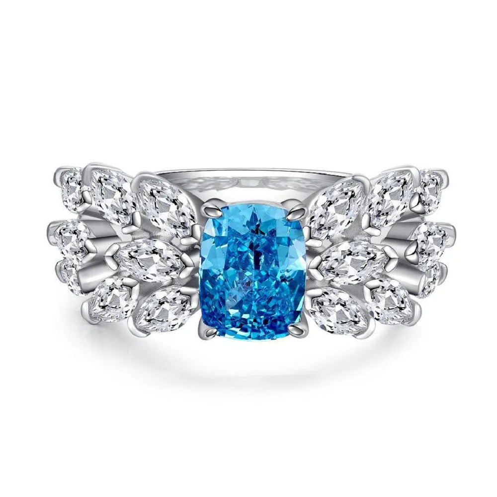 MUSHAN Luxury Jewelry s 925 Sterling Silver Rings For Women CMA Certificate HCD Gemstones Sapphire Ring Bands s925 Fine Jewelry