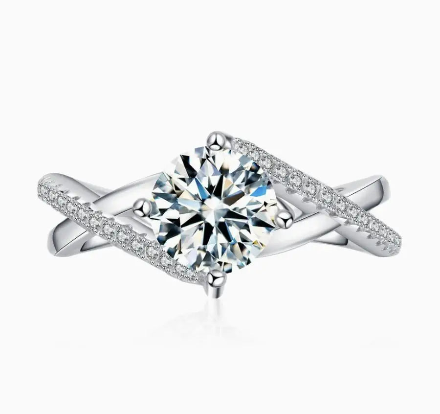MUSHAN Jewelry 925 Sterling Silver Rings For Women Moissanite Diamond Wedding Ring Bands With GRA Certificate Fine Jewelry