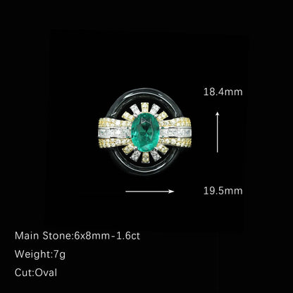MuShan Jewelry 925 Sterling Silver Ring 5A CZ Gemstones High Carbon Gemstones Designer 925 Sterling Silver Rings Accessories