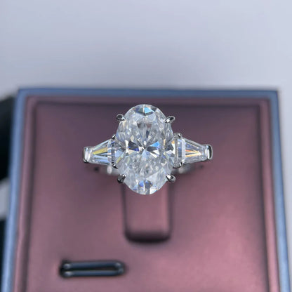 MUSHAN Luxury Jewelry 925 Sterling Silver Ring VVS Moissanite Present Ring Women 18K Gold Plated MST Patent Fine Rings