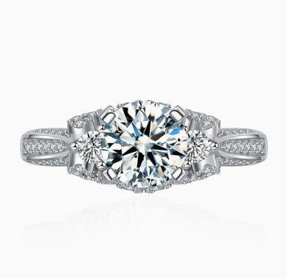 MUSHAN Jewelry 925 Sterling Silver Rings For Women Moissanite Diamond Wedding Ring Bands With GRA Certificate Fine Jewelry
