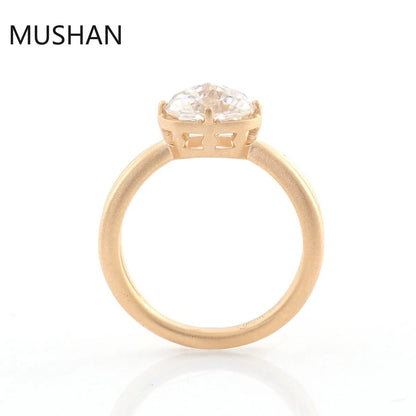 MUSHAN Luxury Custom 14K 18K Gold Rings Band Jewelry With Moissanite Diamond Lab Grown Gemstones Diamond Wedding Ring For Women